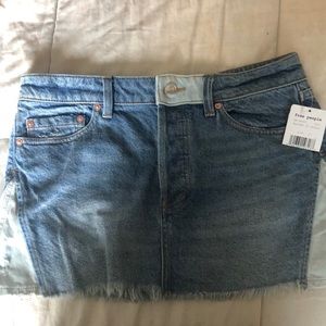 free people jean skirt
